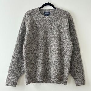 Vintage Lands' End Gray Wool Crewneck Sweater